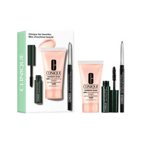 Clinique Fan Favorites Skincare & Makeup Set Mascara, Eyeliner Moisturizer NWT